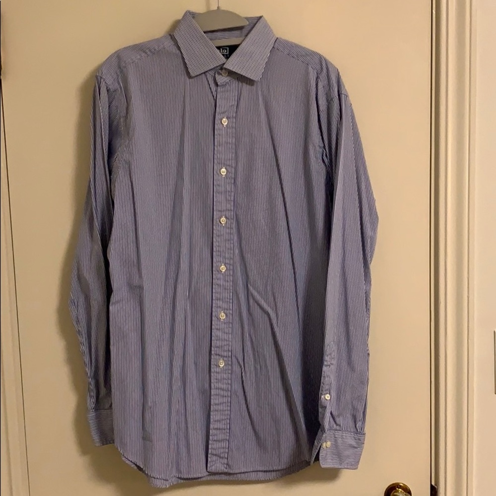 Polo by Ralph Lauren Blue Striped Shirt 15.5,34/35